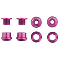 Set of 4 Chainring Bolts+Nuts for 1X - Purple