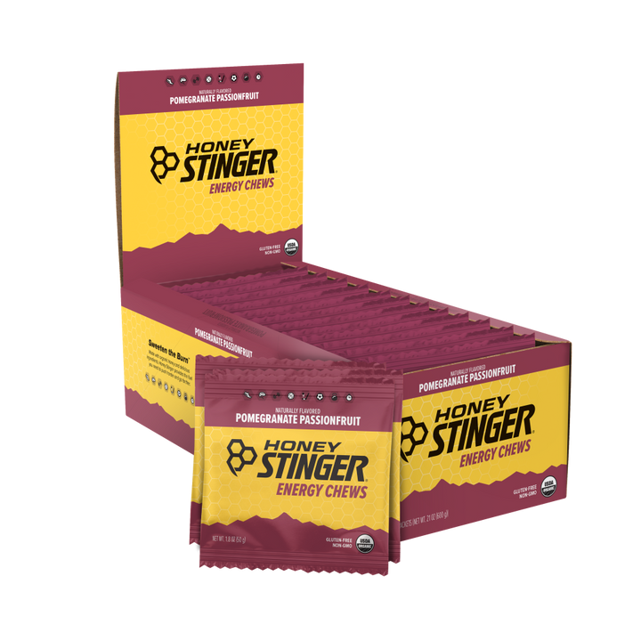 Honey Stinger Energy Chews Box of 12 - Pomegranate Passionfruit