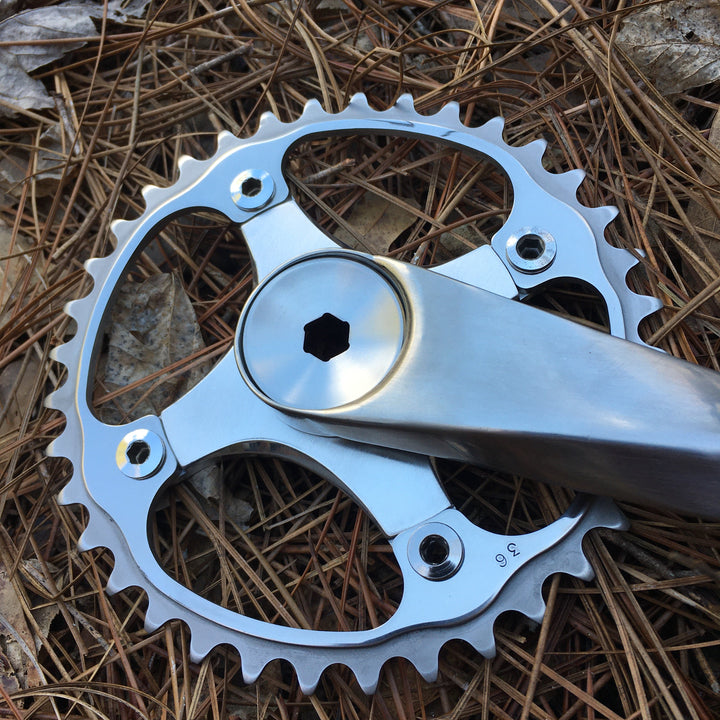 Boone Titanium 104mm Four Bolt Chainring - 104mm 4 Bolt 34 Tooth Double Step