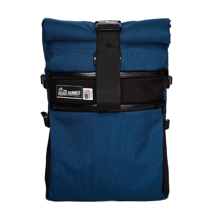 Large Roll Top Backpack: 33L - Navy Cordura