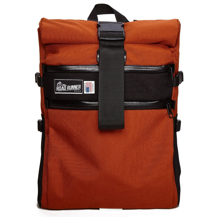 Large Roll Top Backpack: 33L - Rust Cordura