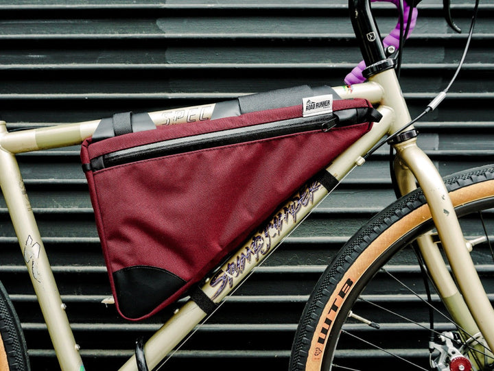 Wedge Mountain Bike Full Frame Bag - Burgundy Cordura
