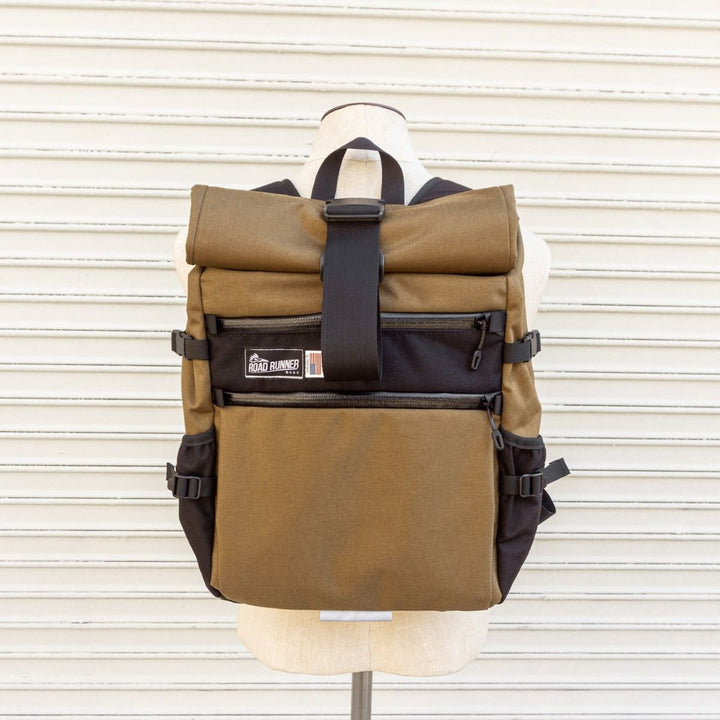 Medium Roll Top Backpack: 22L - Coyote Cordura