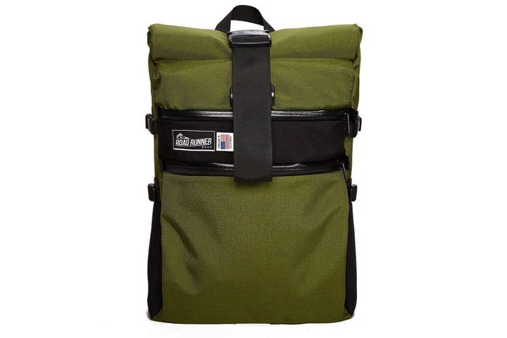 Medium Roll Top Backpack: 22L - Olive Cordura