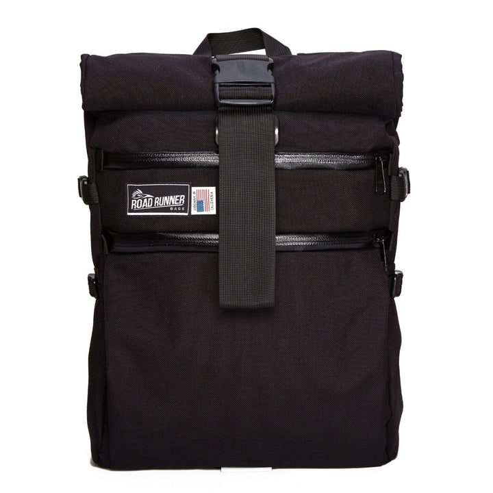 Medium Roll Top Backpack: 22L - Black Cordura