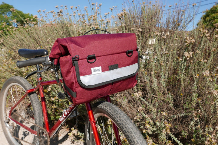 Middle Earth Jammer Handlebar Bag: 13L - Burgundy Cordura