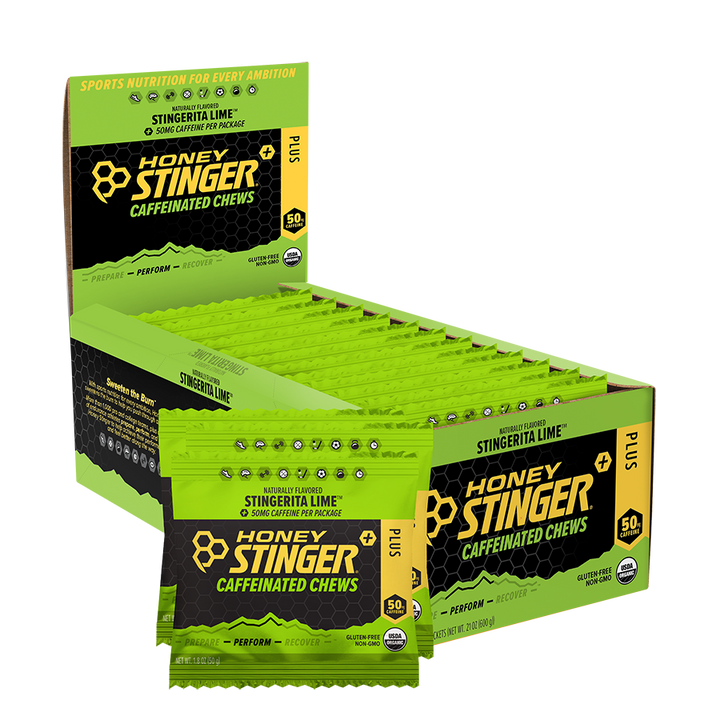Honey Stinger Energy Chews Box of 12 - Caffeinated Stingerita Lime