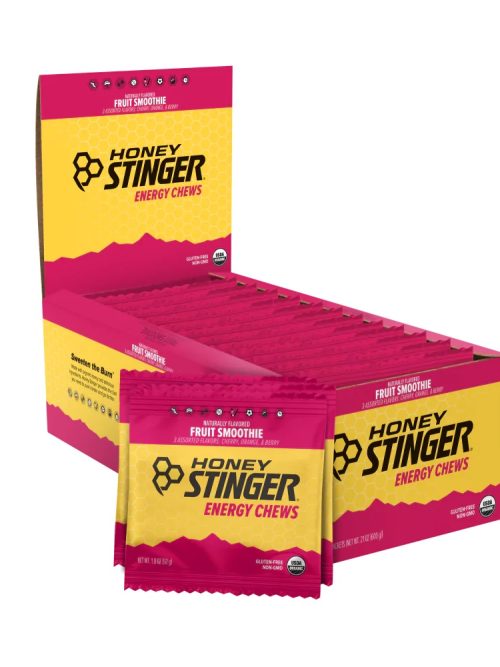 A Fruity Boost for Every Mile Mix up your ride with Honey Stinger Fruit Smoothie Energy Chews. They're like a vibrant fruit basket, transformed into bite-sized power-ups.