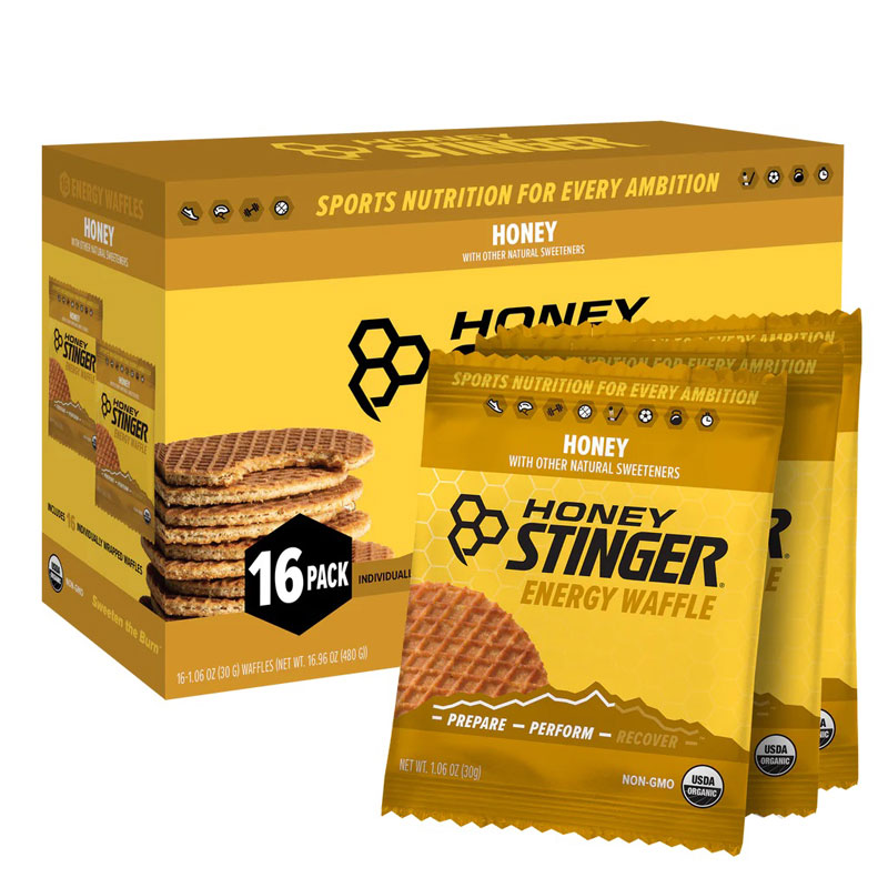 Savor the authentic sweetness of honey with Honey Stinger's Honey Waffle Box of 16 – the perfect fuel for cyclists, runners, and outdoor enthusiasts. Individually wrapped for on-the-go convenience, this box offers a plentiful supply of natural goodness and quick energy. Elevate your snacking experience with the classic taste and quality assurance of Honey Stinger.